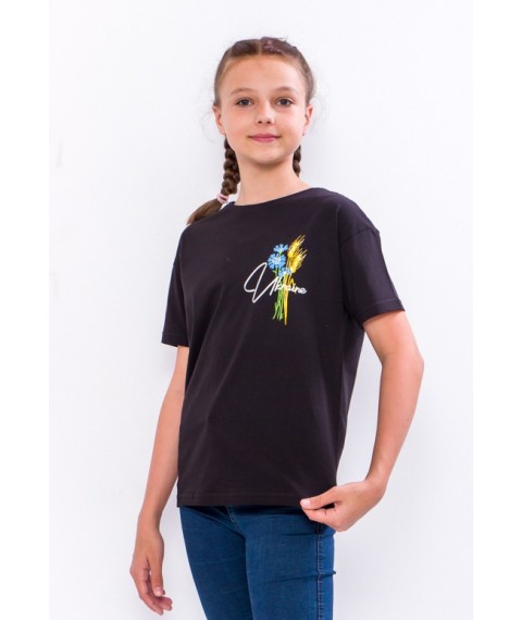 T-shirt for girls oversize (teenage) Wear Your Own 158 Black (6333-000-33-Т-v14)