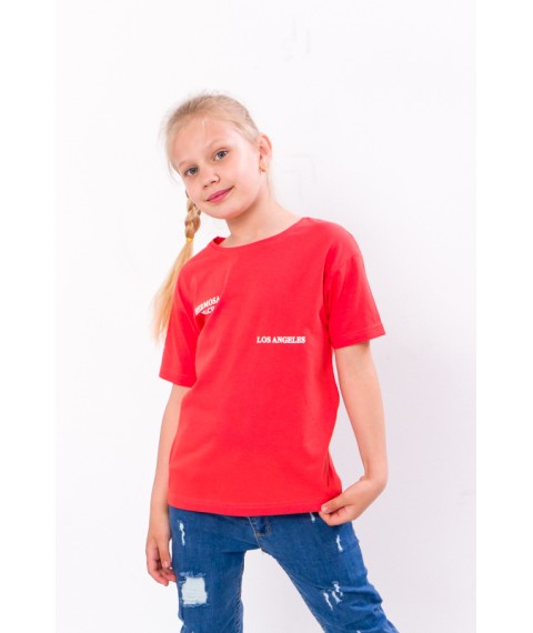 T-shirt for girls Wear Your Own 134 Orange (6333-001-33-1-v14)