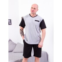 Піжама чоловіча (футболка+шорти) Носи Своє 54 Сірий (8196-001-v0)