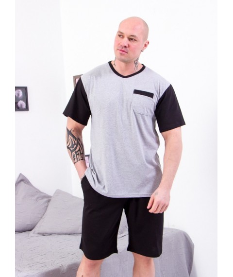 Men's pajamas (T-shirt + shorts) Nosy Svoe 62 Gray (8196-001-v9)
