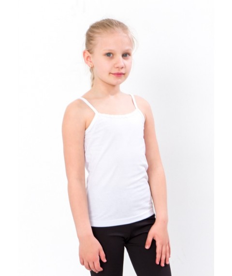 Top for girls with lace Wear Your Own 30 White (9616-000-v6)