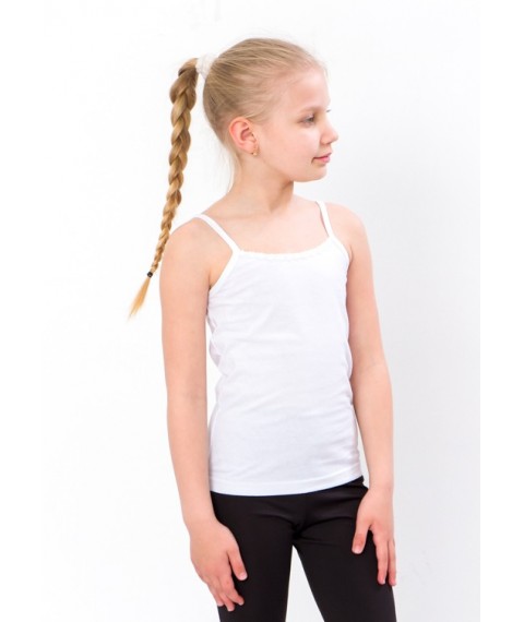 Top for girls with lace Wear Your Own 30 White (9616-000-v6)