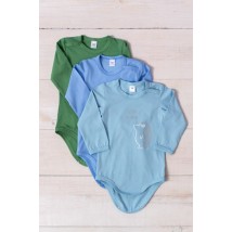 Baby bodysuit for a boy (with long sleeves) Wear Your Own 74 Blue (5010-036-33-4-v9)