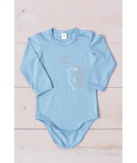 Baby bodysuit for a boy (with long sleeves) Wear Your Own 74 Blue (5010-036-33-4-v11)