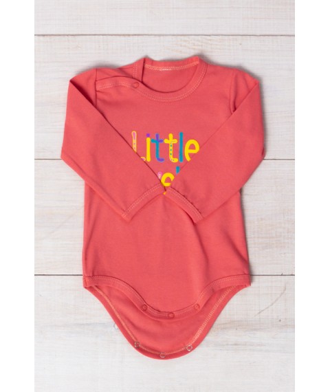 Nursery bodysuit for girls (with long sleeves) Wear Your Own 74 Red (5010-036-33-5-v7)