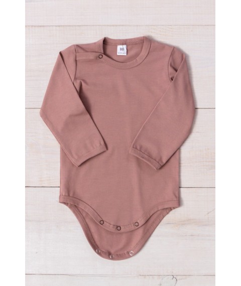 Baby bodysuit for boys (with long sleeves) Wear Your Own 68 Brown (5010-036-4-v8)