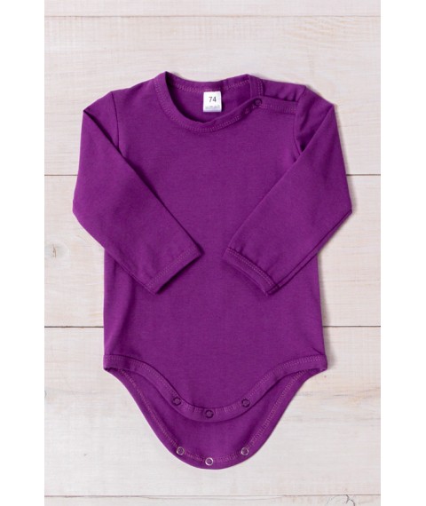 Nursery bodysuit for girls (with long sleeves) Wear Your Own 74 Purple (5010-036-5-v6)