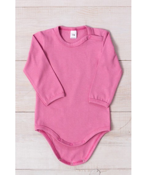 Nursery bodysuit for girls (with long sleeves) Nosy Svoe 62 Pink (5010-036-5-v3)