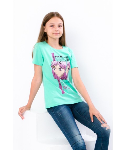 T-shirt for girls (teens) Wear Your Own 146 Mint (6012-036-33-1-v3)