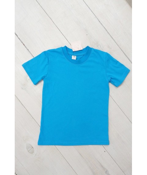 Children's T-shirt Wear Your Own 128 Turquoise (6021-001V-v138)