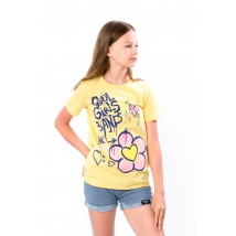 T-shirt for girls (teens) Wear Your Own 140 Yellow (6021-001-33-2-v6)