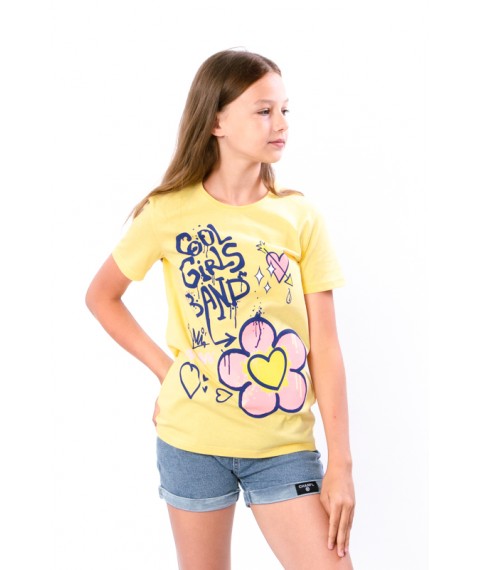 T-shirt for girls (teens) Wear Your Own 140 Yellow (6021-001-33-2-v6)