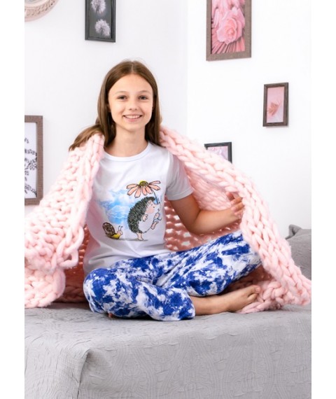 Pajamas for girls (teens) Wear Your Own 164 Blue (6076-002-33-2-v3)