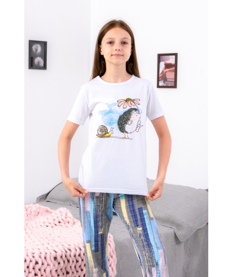 Pajamas for girls (teens) Wear Your Own 140 Gray (6076-002-33-2-v19)