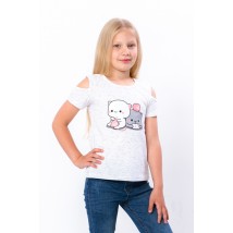 T-shirt for girls Wear Your Own 116 White (6147-070-33-1-v3)