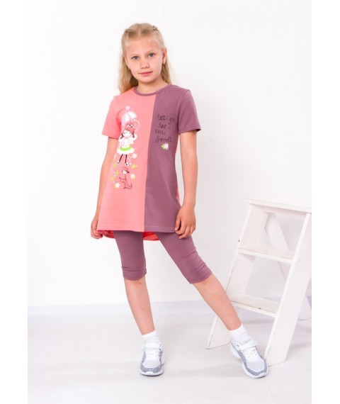 Комплект для дівчинки (туніка+треси) Носи Своє 128 Рожевий (6204-036-33-v6)