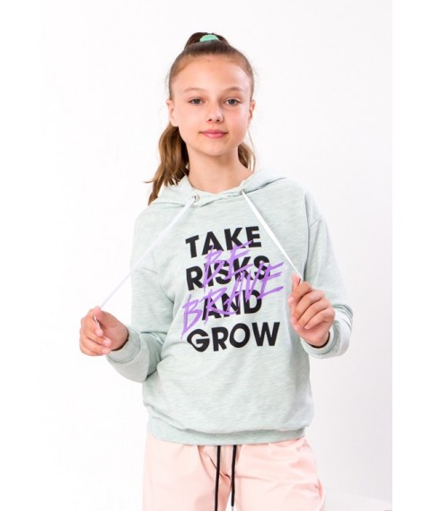 Hoodie for girls (teen) Wear Your Own 170 Green (6230-057-33-v56)