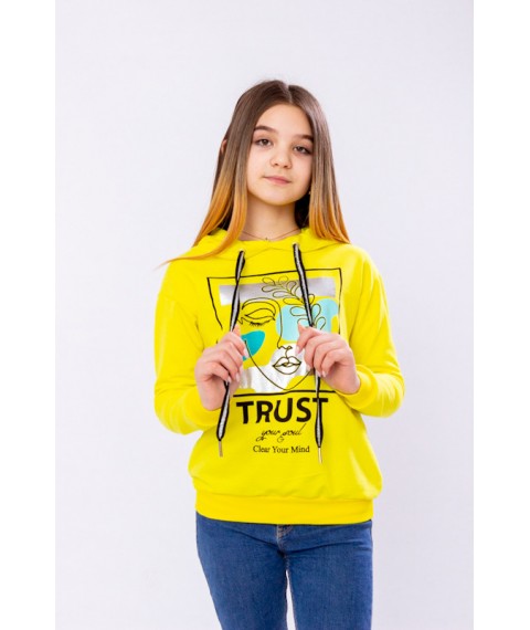 Hoodies for girls (teens) Wear Your Own 140 Yellow (6230-057-33-v25)
