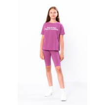 Комплект для дівчинки підлітковий (футболка+велосипедки) Носи Своє 152 Фіолетовий (6337-036-33-1-v15)