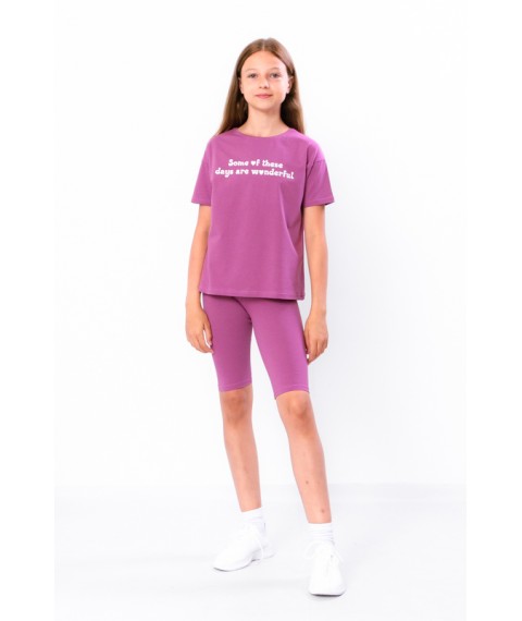 Комплект для дівчинки підлітковий (футболка+велосипедки) Носи Своє 140 Фіолетовий (6337-036-33-1-v3)