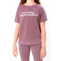 Комплект для дівчинки підлітковий (футболка+велосипедки) Носи Своє 140 Фіолетовий (6337-036-33-1-v4)