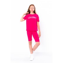 Комплект для дівчинки підлітковий (футболка+велосипедки) Носи Своє 146 Малиновий (6337-036-33-1-v11)