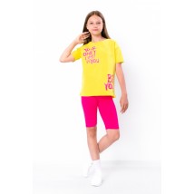 Комплект для дівчинки (футболка+велосипедки) Носи Своє 134 Жовтий (6337-057-33-v13)