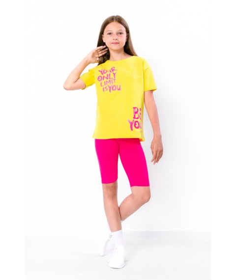 Комплект для дівчинки (футболка+велосипедки) Носи Своє 140 Жовтий (6337-057-33-v16)