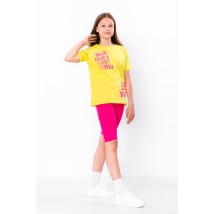 Комплект для дівчинки (футболка+велосипедки) Носи Своє 134 Жовтий (6337-057-33-v13)