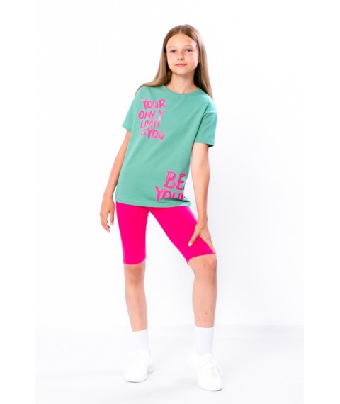 Комплект для дівчинки (футболка+велосипедки) Носи Своє 152 Мята (6337-057-33-v23)