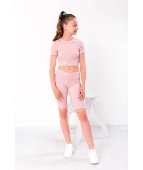 Комплект для дівчинки підлітковий (топ+велосипедки) Носи Своє 152 Рожевий (6381-103-1-v8)