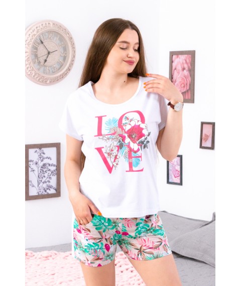 Women's pajamas (T-shirt + shorts) Nosy Svoe 52 White (8072-002-33-v2)