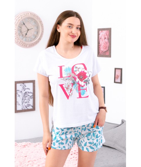 Women's pajamas (T-shirt + shorts) Nosy Svoe 54 White (8072-002-33-v89)