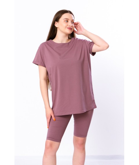 Комплект жіночий (футболка+велосипедки) Носи Своє 54 Рожевий (8138-036-v64)