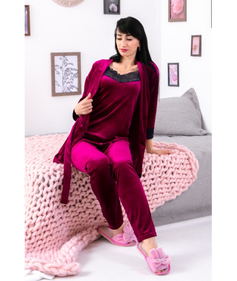 Women's set (robe, T-shirt, pants) Wear Your Own 54 Pink (8258-082-v73)
