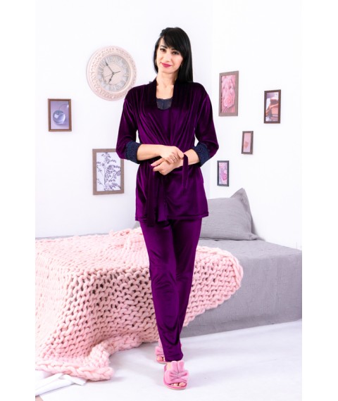 Комплект жіночий (халат, майка, штани) Носи Своє 48 Фіолетовий (8258-082-v42)