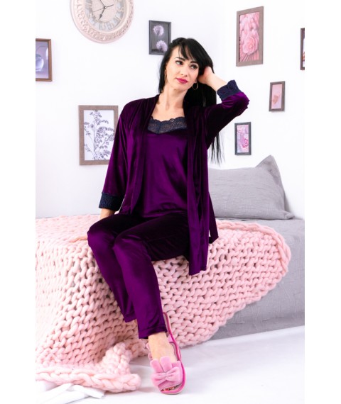 Women's set (robe, T-shirt, pants) Wear Your Own 50 Purple (8258-082-v54)