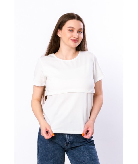 T-shirt for pregnant and nursing mothers Nosy Svoe 48 White (8351-036-v5)