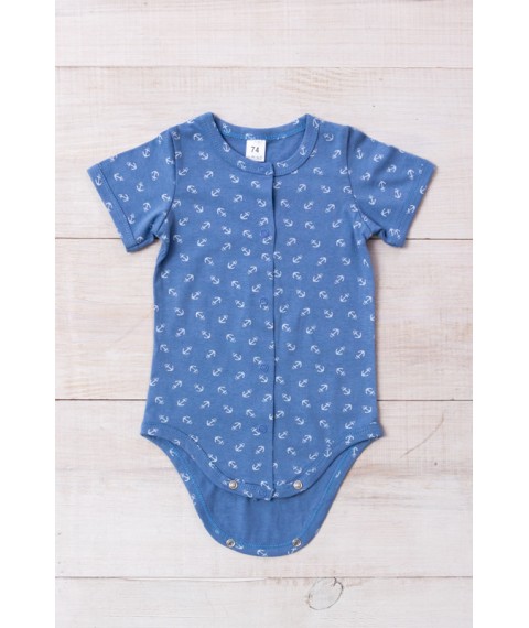 Baby bodysuit for a boy with short sleeves Nosy Svoe 74 Blue (5048-002-4-v12)