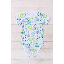 Baby bodysuit for a boy with short sleeves Nosy Svoe 68 White (5048-002-4-v4)