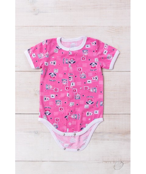 Nursery bodysuit for girls with short sleeves Nosy Svoe 68 Pink (5048-002-5-v10)