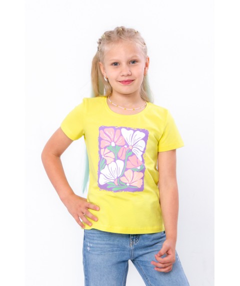 T-shirt for girls Wear Your Own 134 Yellow (6012-036-33-5-v13)