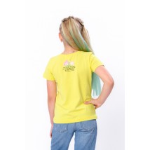 T-shirt for girls Wear Your Own 134 Yellow (6012-036-33-5-v13)
