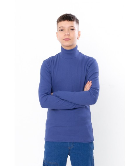 Turtleneck for a boy (teenager) Wear Your Own 158 Blue (6238-019-1-v28)