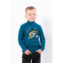 Turtleneck for a boy Wear Your Own 110 Turquoise (6068-019-33-2-v29)