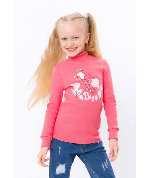 Turtleneck for girls Wear Your Own 110 Orange (6068-019-33-5-v29)