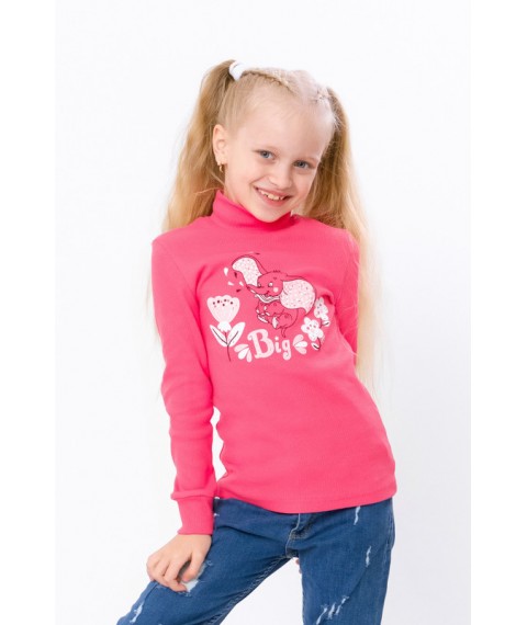 Turtleneck for girls Wear Your Own 128 Pink (6068-019-33-5-v44)