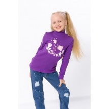 Turtleneck for girls Wear Your Own 128 Violet (6068-019-33-5-v51)