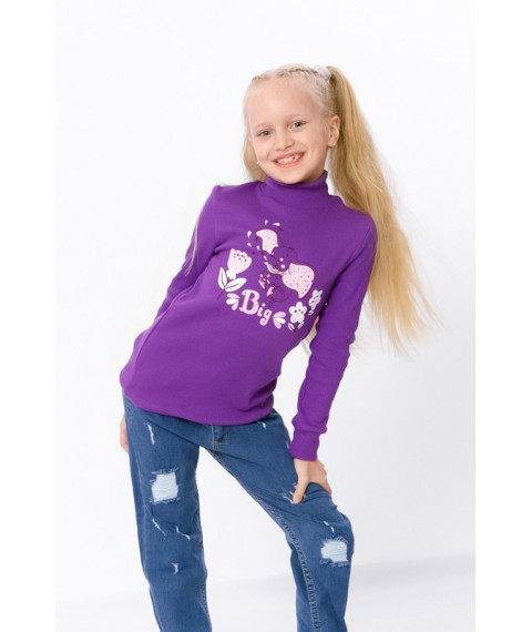 Turtleneck for girls Wear Your Own 122 Violet (6068-019-33-5-v13)