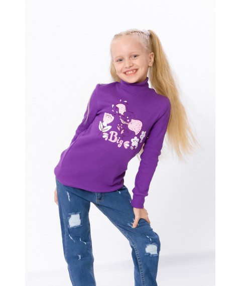 Turtleneck for girls Wear Your Own 128 Violet (6068-019-33-5-v51)